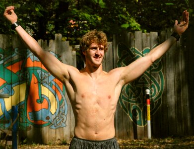 Young athlete attractive