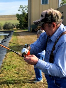 Success at the Senior Fishing Derby - a smile
