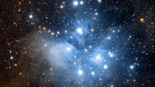 M 45 Pleiades, V3. DSLR image photo