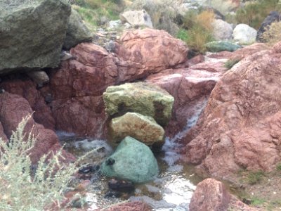 Mineral deposits in Jawbone Canyon in the Ridgecrest Field Office