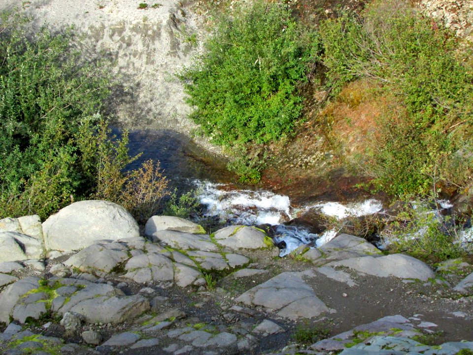 Waterfall at Spirit Lake at Mt. St. Helens in Washington