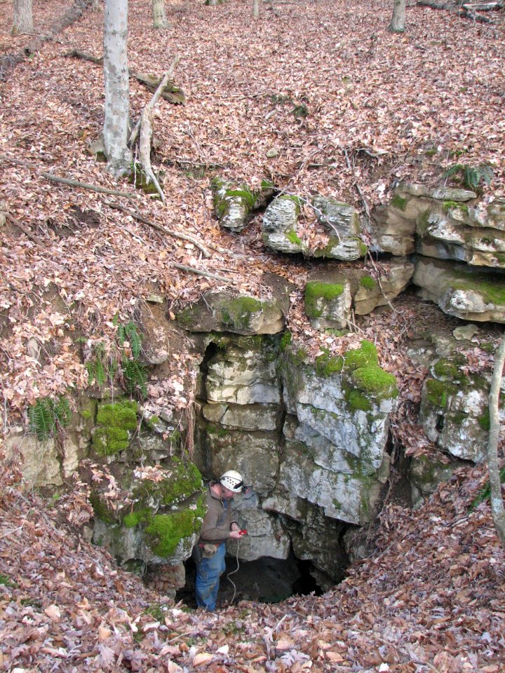 Cave entrance used as a hibernaculum for Ibats, Crawford Co.,IN, A.King