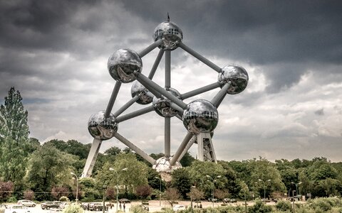 Landmark atom monument belgium