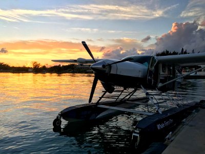 Seaplane Sunset in Bimini #Bahamas #iphone6splus #cessnacaravan #c208 #seaplane #instagramaviation #instaaviation #senditto7 #getoutthere #itsamazingoutthere #itsbetterinthebahamas #itsfiveoclocksomewhere photo