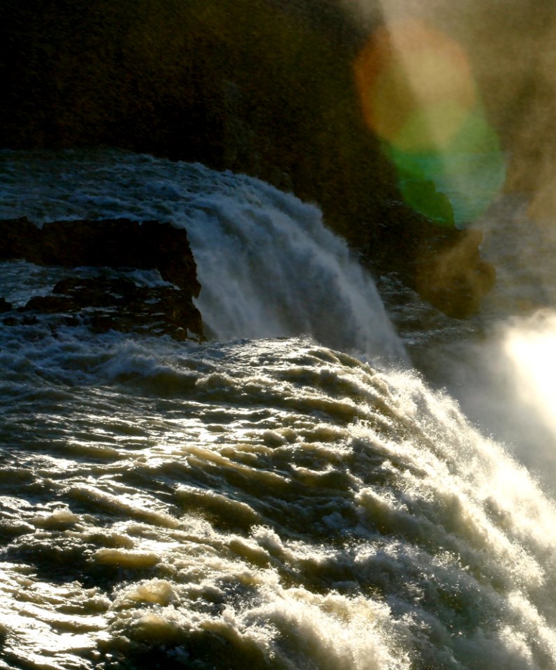 Lens Flares Over Gulfoss