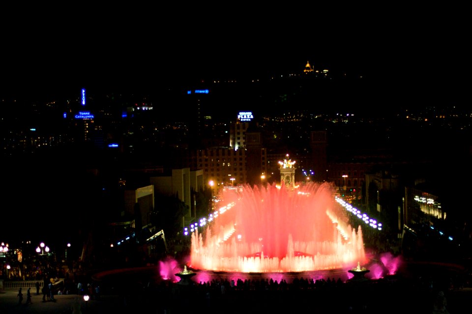 Music and Lit Fountains in the Park
