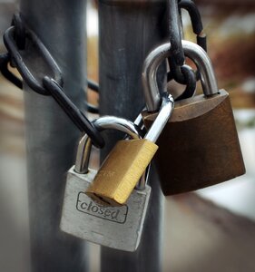 Padlock closed security lock photo