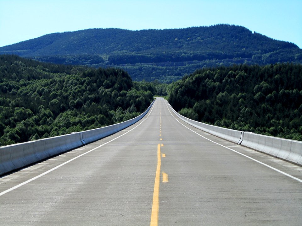 Hoffstadt Creek Bridge by Mt. St. Helens in Washington