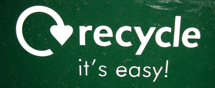 Recycle Logo From Recycling Bin photo