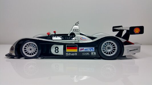Silver auto model car
