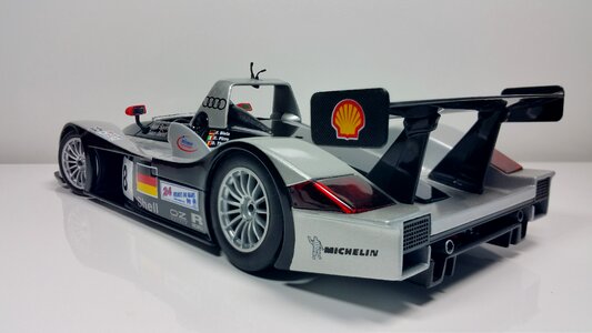 Silver auto model car