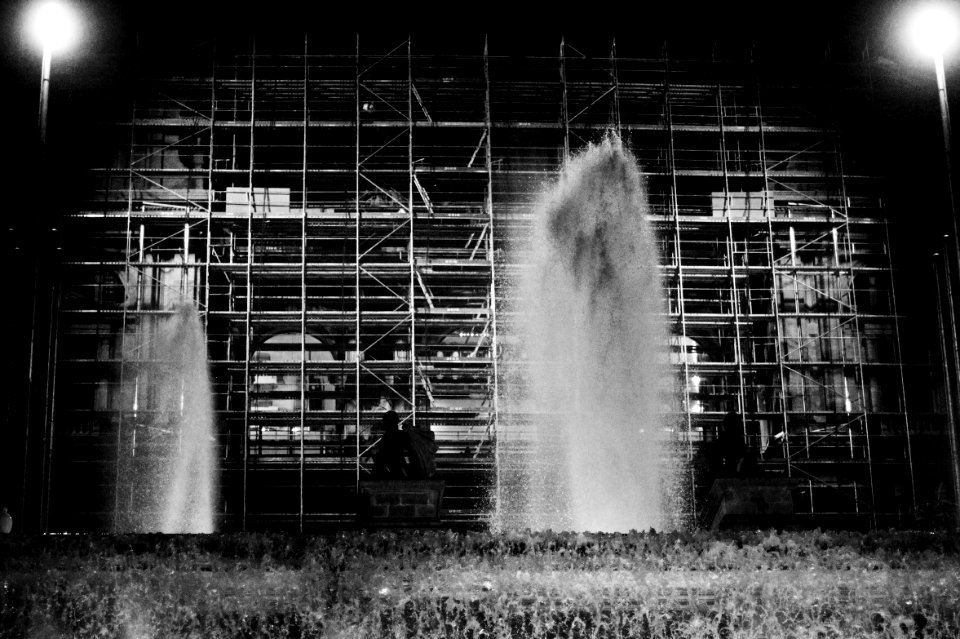 Music and Lit Fountains in the Park