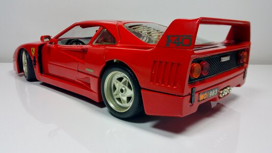 Red sports car model car