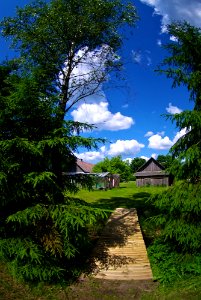 bridge between the ponds