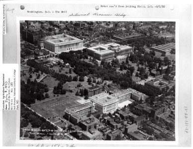 1930 (July 8) The Mall showing USDA Grounds NARAII RG 18 AA Box 151