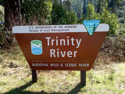 Sign for the Trinity Wild and Scenic River