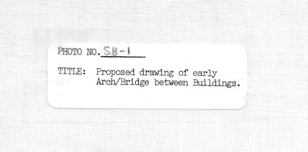 1930 (ca) Early proposed drawing of bridge between Admin and South Bldgs USDA Construction Photo Collection (2)
