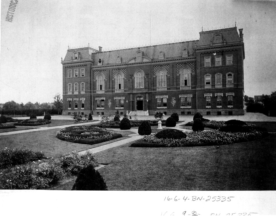ND Old Admin Bldg front with gardens NARAII RG 16-G Box 4 BN25335