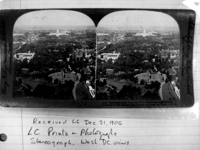 1906 View East from Monument over Ag Grounds LOC P+P Stereograph, Wash DC Views, Berry Kelley and Chadwick Publishers (2)