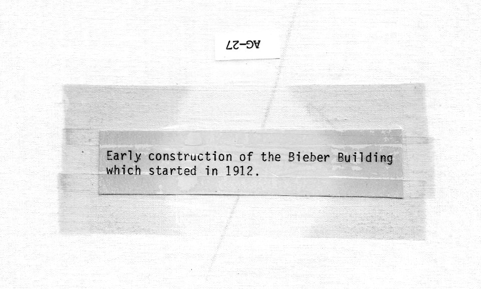 1912 Early construction of Bieber Bldg which started in 1912 USDA Construction Photo Collection (2)