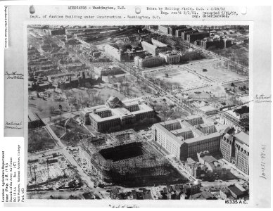 1933 (Feb 28) DOJ Bldg Under Construction NARAII RG 18 AA Box 151