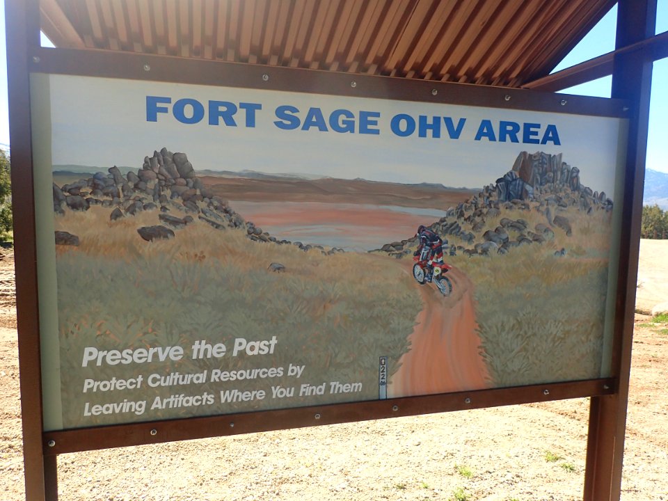 Sign at Fort Sage OHV Area
