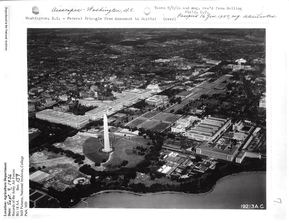 1936 (Sep 9) Fed Triangle from Monument to Capitol NARAII RG 18 AA Box 159 (2)