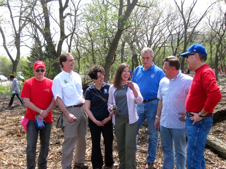 Chicago Burnham wildlife corridor partners laughing