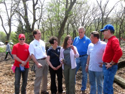 Chicago Burnham wildlife corridor partners laughing