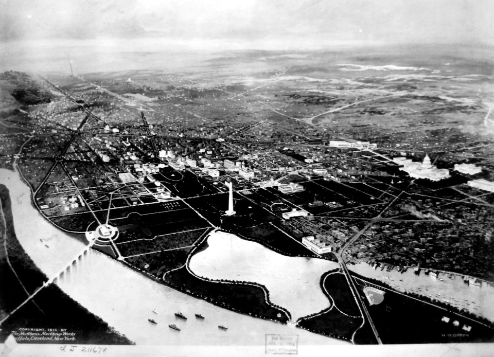 1915 Aerial of Mall from South LOC Lot 12668, Matthews Northrup Works (2)