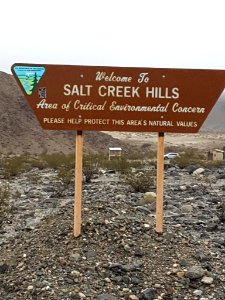 Sign at Salt Creek Hills