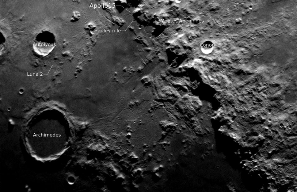 Apollo 15 landing site photo