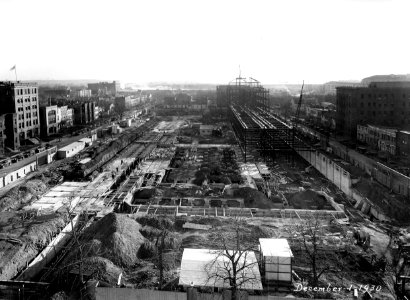 1930 (Dec 1) South Bldg from Admin Bldg USDA Construction Photo Collection (1)