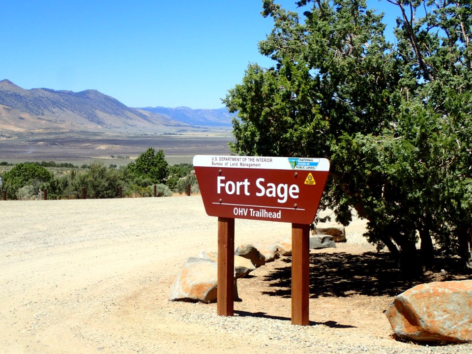 Sign at Fort Sage OHV Area