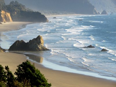 Hug Point at Pacific Coast in OR photo