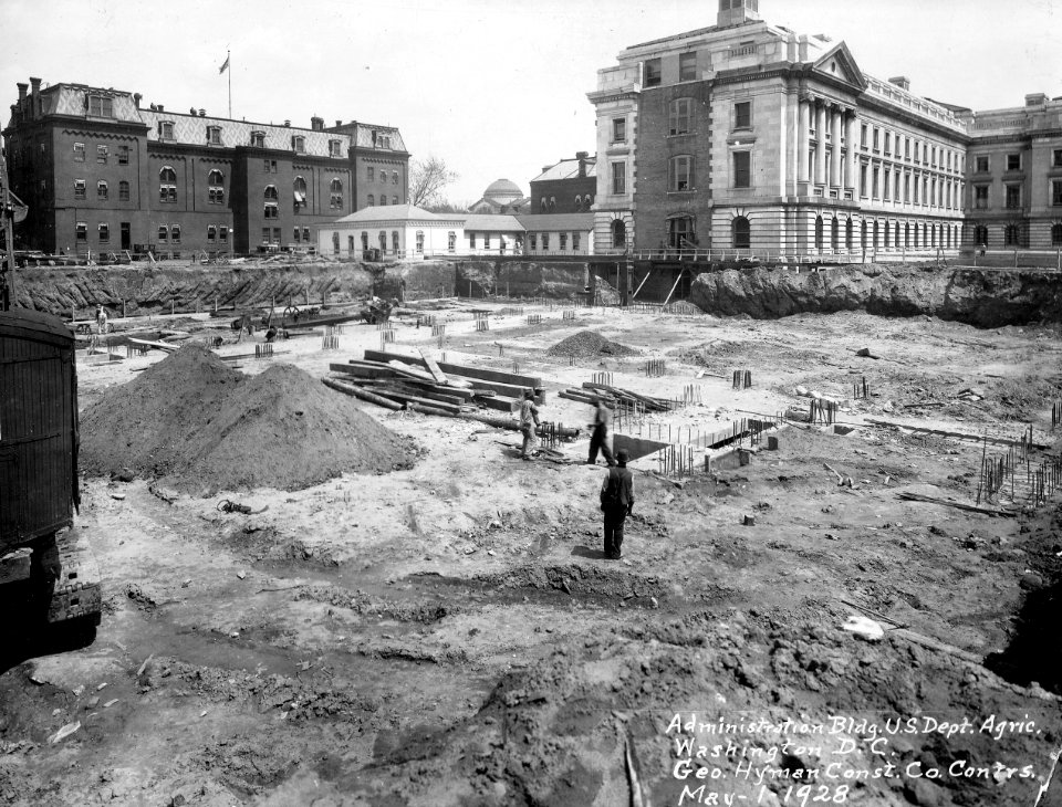 1928 (May 1) Construction of A Section Admin Bldg USDA Construction Photo Collection (1)