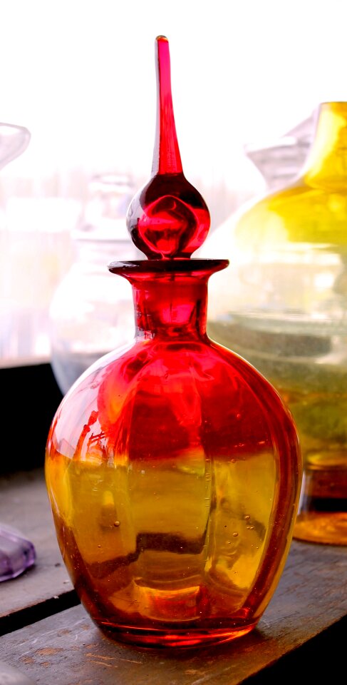 Stained transparent red