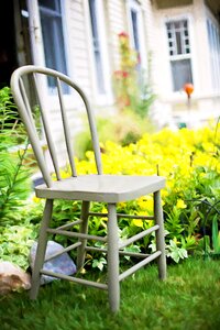 Old-fashioned wooden gardening photo