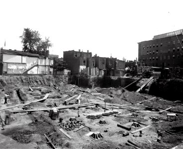 1912 Early construction of Bieber Bldg which started in 1912 USDA Construction Photo Collection (1)