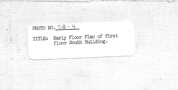 1930 (ca) Early Floor Plan First Floor South Bldg USDA Construction Photo Collection (2)