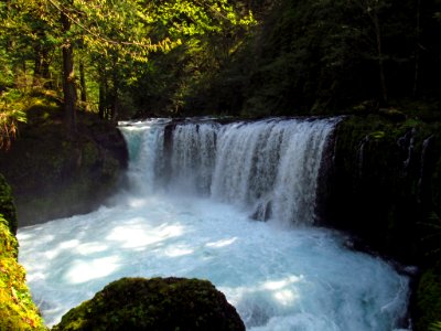 Spirit Falls Trail on Little White Salmon River in WA photo