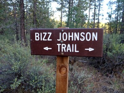Sign for Bizz Johnson Trail