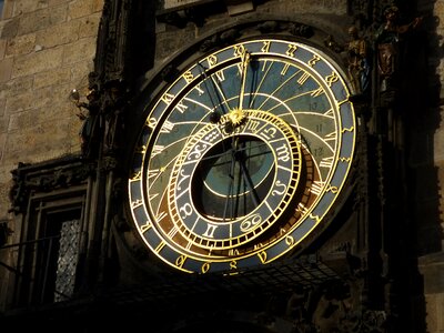 The town hall clock monument photo