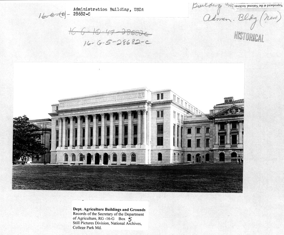 1930 (ca) New Admin Bldg NARA RG 16 G Box 5