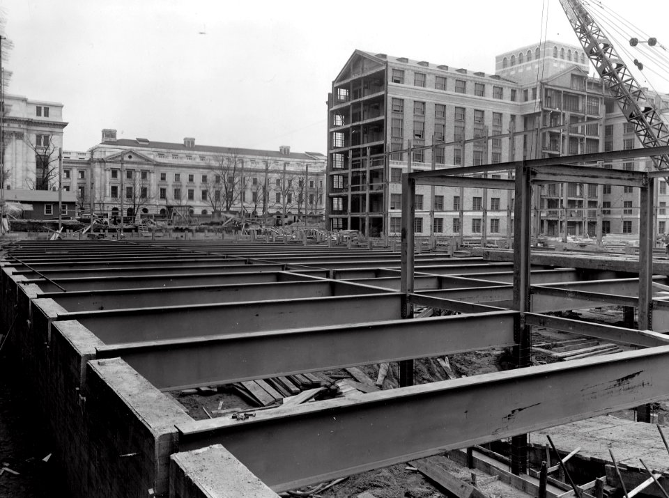 1936 (Mar 5) South Bldg, taken from SE corner Wing D looking NE USDA Construction Photo Collection (1)