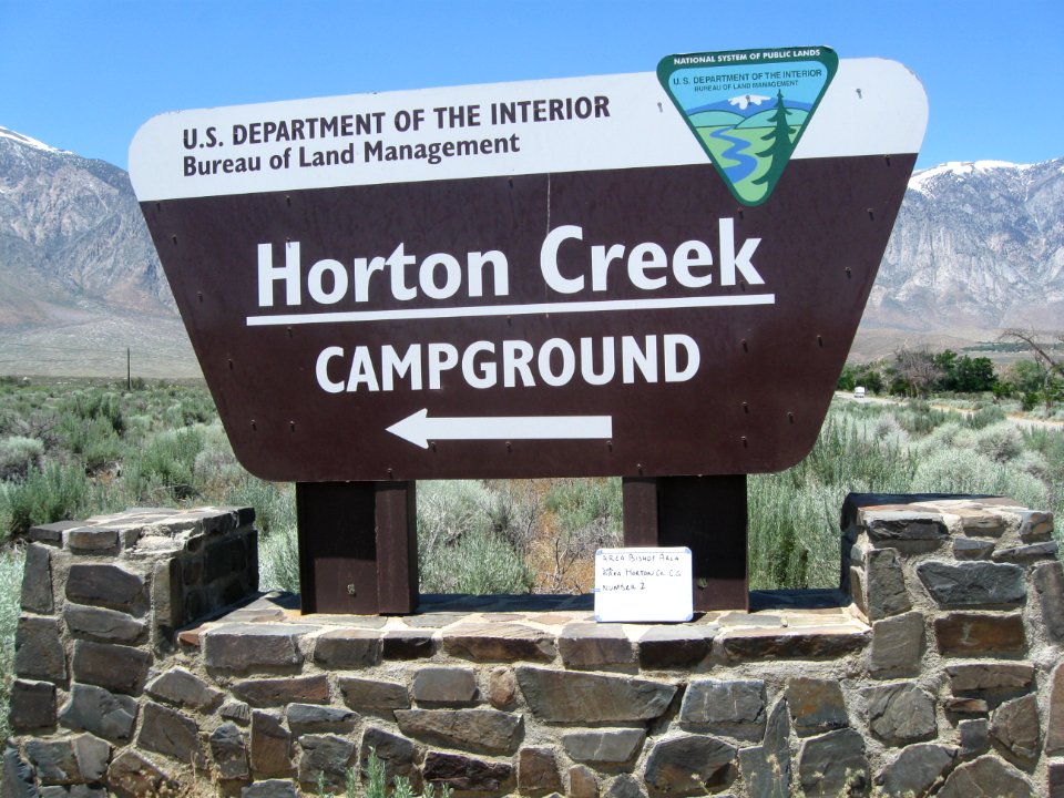 Sign at Horton Creek Campground photo