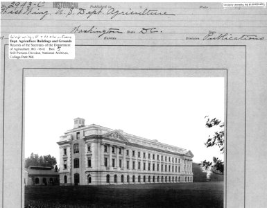 1928 (pre) West wing East and North Elevations NARA RG 16 G Box 5