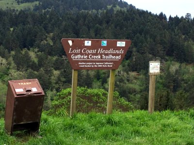 Signs at Lost Coast Headlands