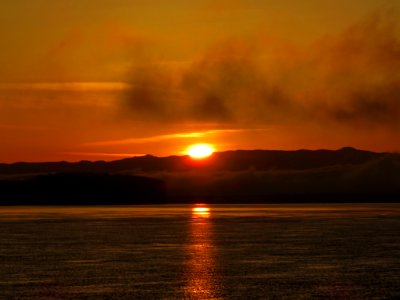 Sunrise at Columbia River in Vancouver, WA