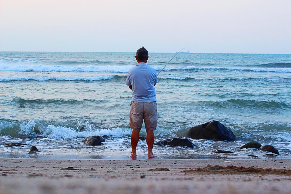 Beach man taiwan photo